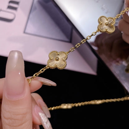 [Renovia Jewelry]CLOVER 10 MOTIFS LASER NECKLACE