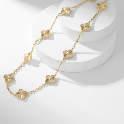 [Renovia Jewelry]CLOVER 10 MOTIFS LASER NECKLACE