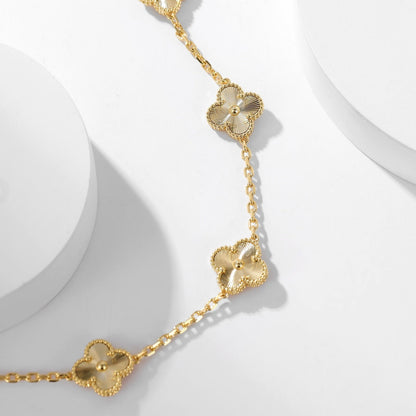 [Renovia Jewelry]CLOVER 10 MOTIFS LASER NECKLACE