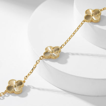 [Renovia Jewelry]CLOVER 10 MOTIFS LASER NECKLACE