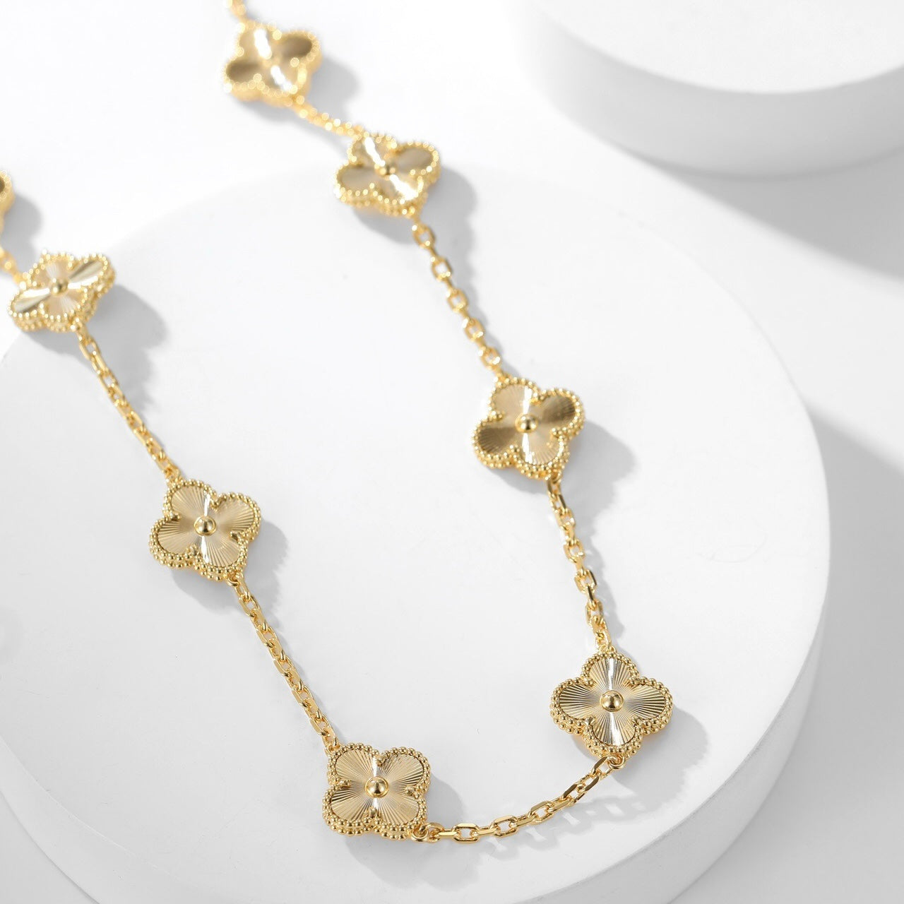 [Renovia Jewelry]CLOVER 10 MOTIFS LASER NECKLACE