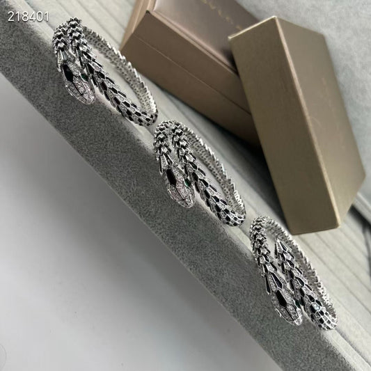 [Renovia Jewelry】NEW OBSIDIAN & DIAMOND SERPENT BRACELET