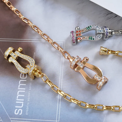 [Renovia Jewelry]FORCE LARGE HORSESHOE CLASP  METAL BRACELET