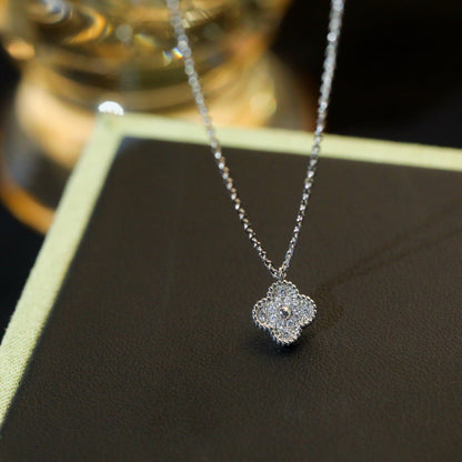 [Renovia Jewelry]CLOVER MINI 9.5MM PENDANT DIAMOND NECKLACE