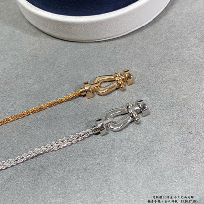 [Renovia Jewelry]FORCE SMALL HORSESHOE  DIAMOND CHAIN ROPE BRACELET