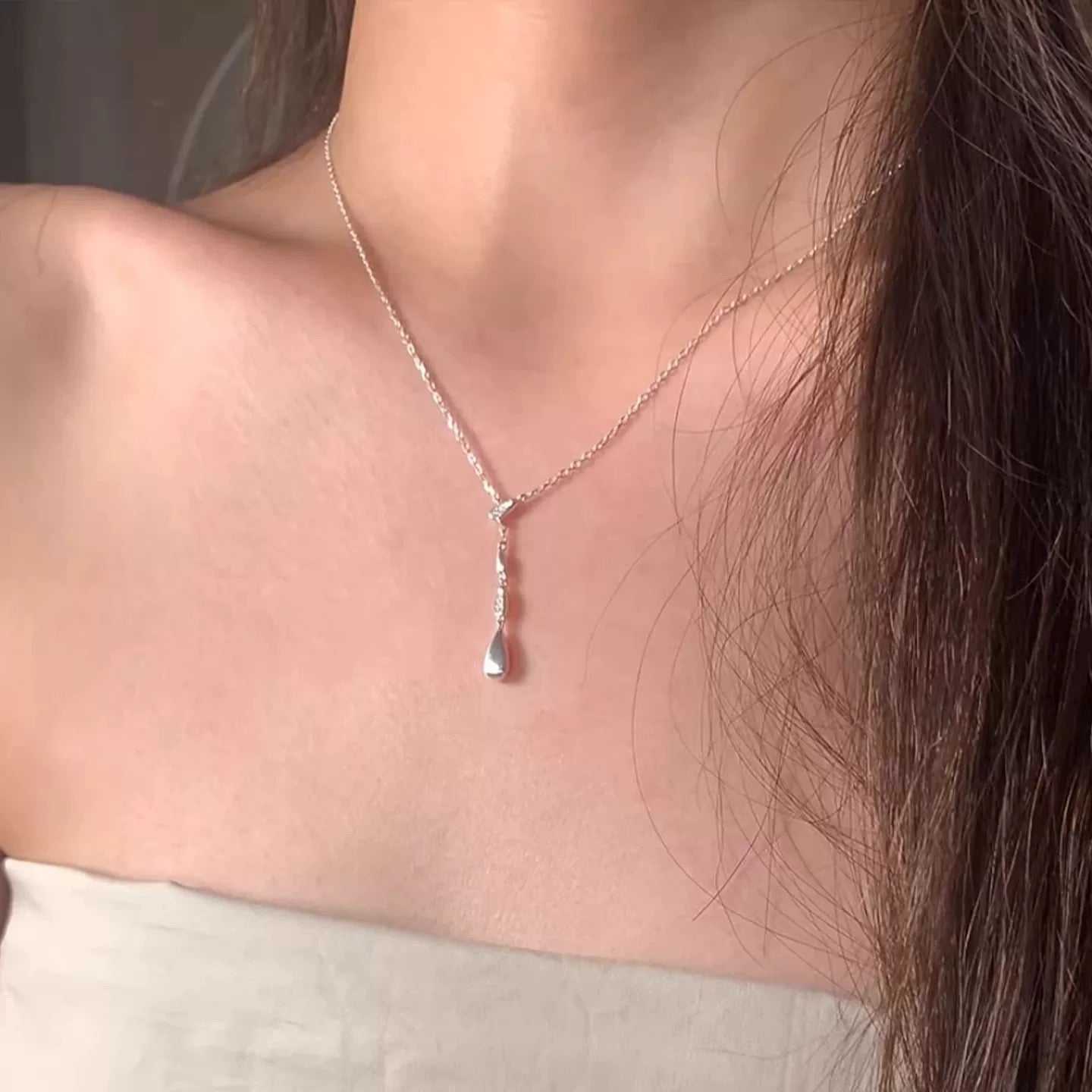 925 Silver Water Drop Necklace