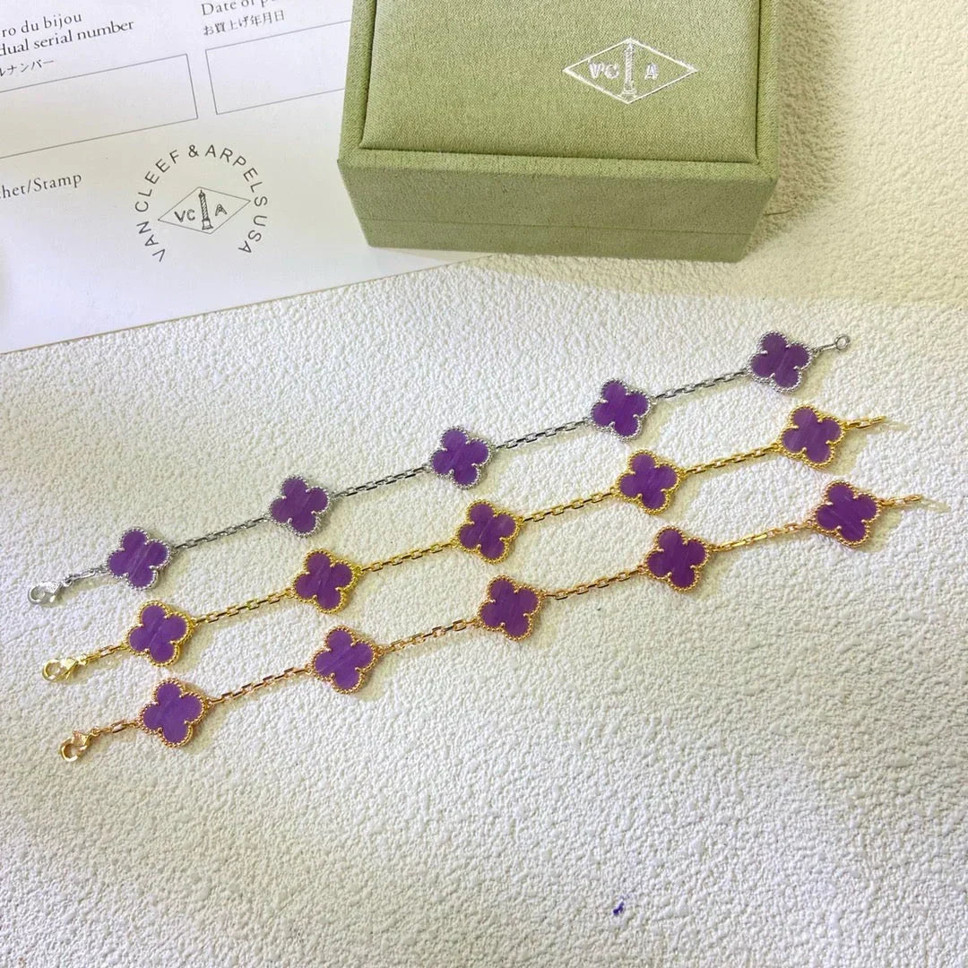 [Renovia Jewelry] CLOVER 5 MOTIF VIOLET BRACELET COLLECTION