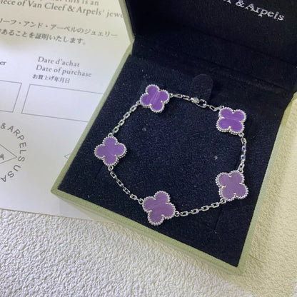 [Renovia Jewelry] CLOVER 5 MOTIF VIOLET BRACELET COLLECTION