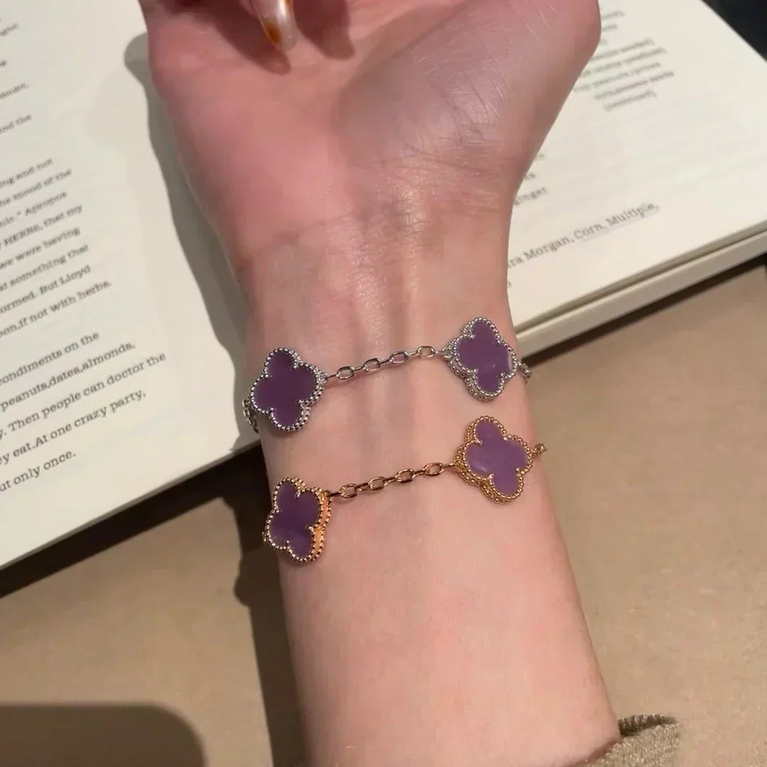 [Renovia Jewelry] CLOVER 5 MOTIF VIOLET BRACELET COLLECTION