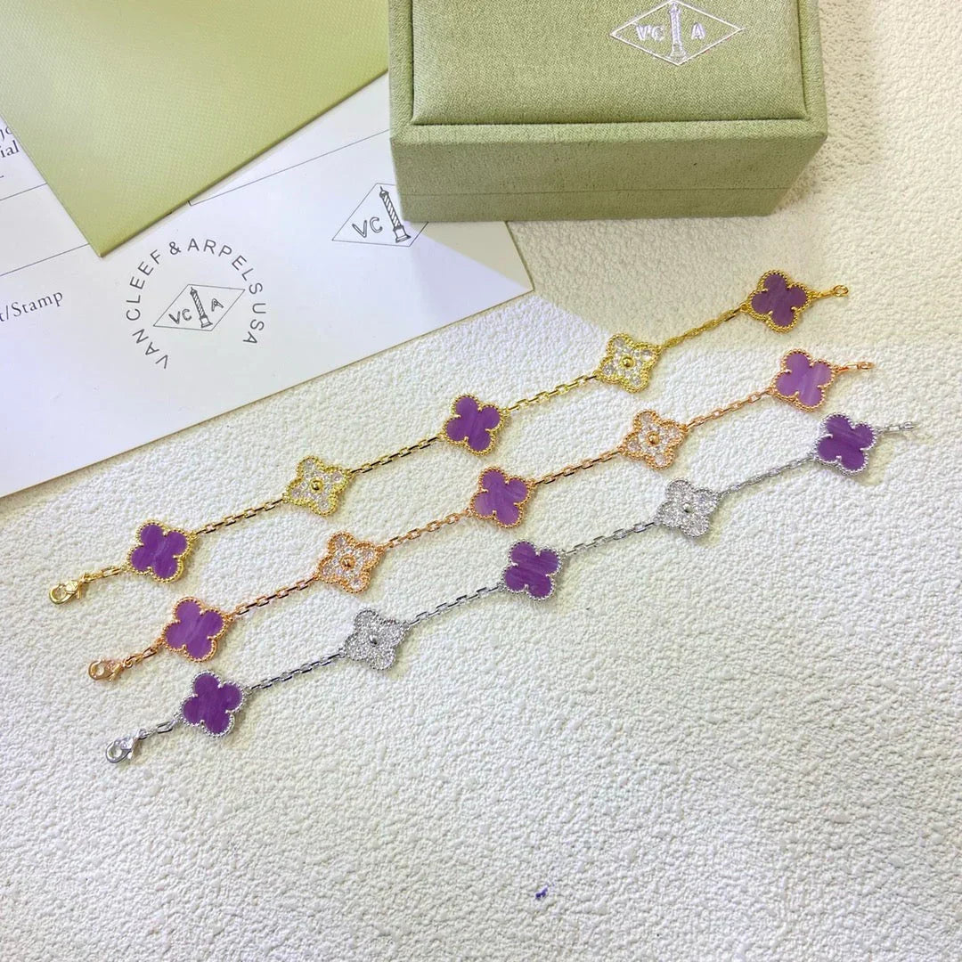 [Renovia Jewelry] CLOVER 5 MOTIF VIOLET BRACELET COLLECTION