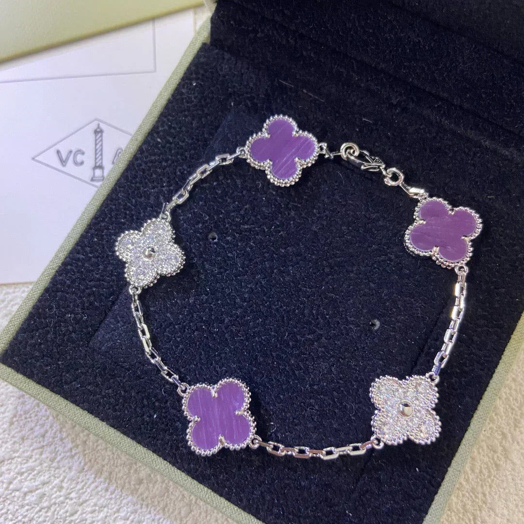 [Renovia Jewelry] CLOVER 5 MOTIF VIOLET BRACELET COLLECTION