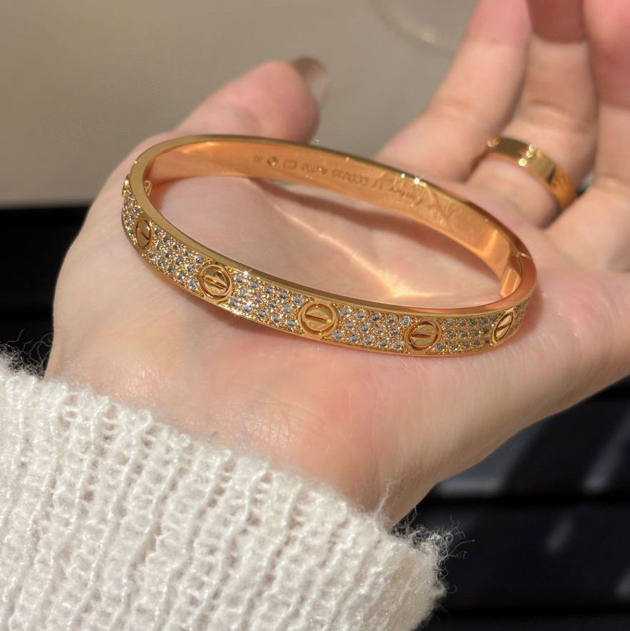 [Renovia Jewelry]LOVE BRACELET 6.1MM DIAMOND-PAVED