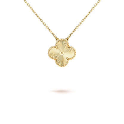[Renovia Jewelry]CLOVER 15MM LASER NECKLACE AND BOX