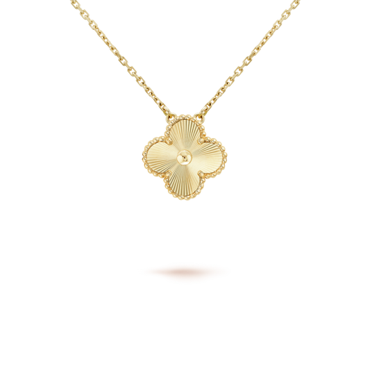 [Renovia Jewelry]CLOVER 15MM LASER NECKLACE AND BOX