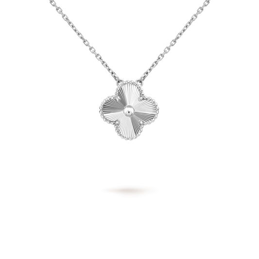[Renovia Jewelry]CLOVER 15MM LASER NECKLACE SILVER