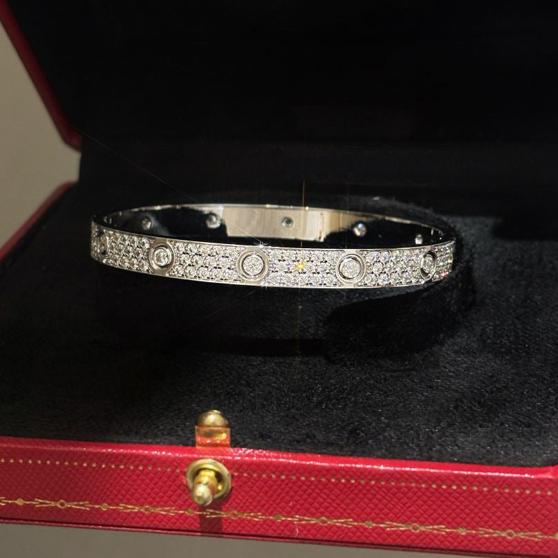 [Renovia Jewelry]LOVE BRACELET 6.1MM DIAMOND-PAVED 10 BIG DIAMONDS