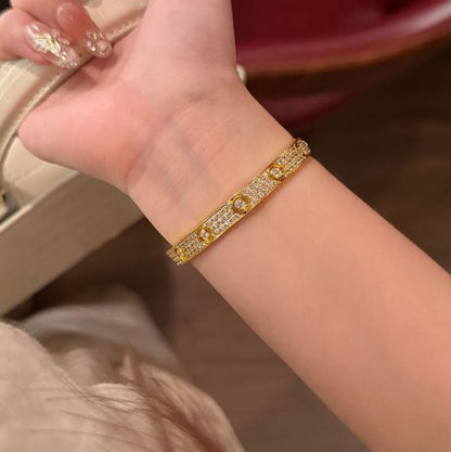 [Renovia Jewelry]LOVE BRACELET 6.1MM DIAMOND-PAVED 10 BIG DIAMONDS