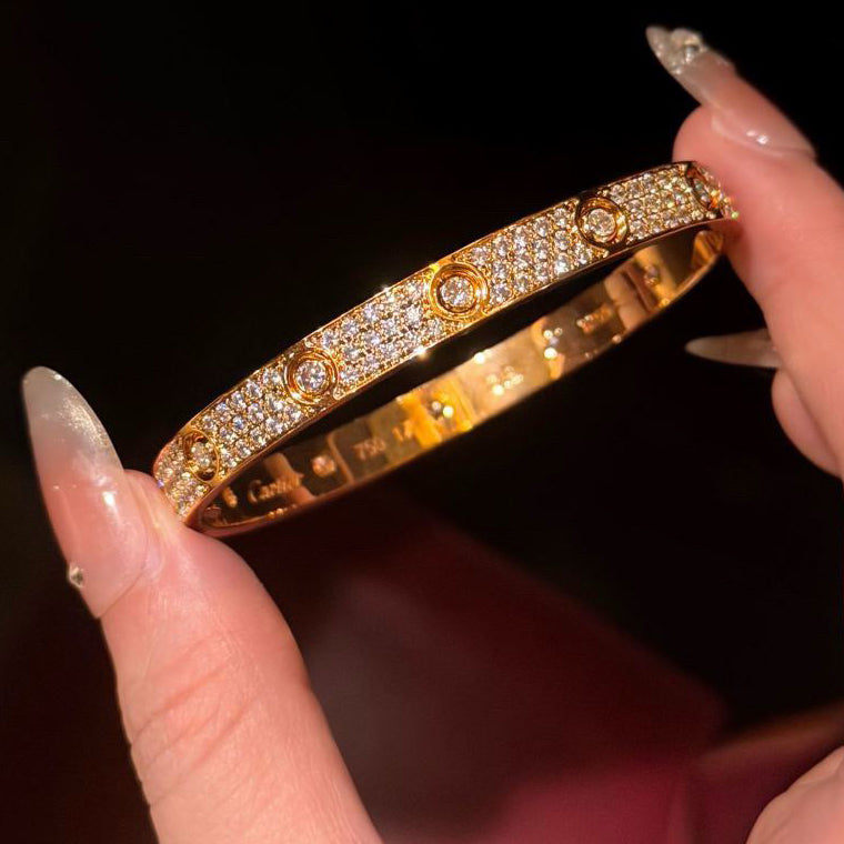 [Renovia Jewelry]LOVE BRACELET 6.1MM DIAMOND-PAVED 10 BIG DIAMONDS