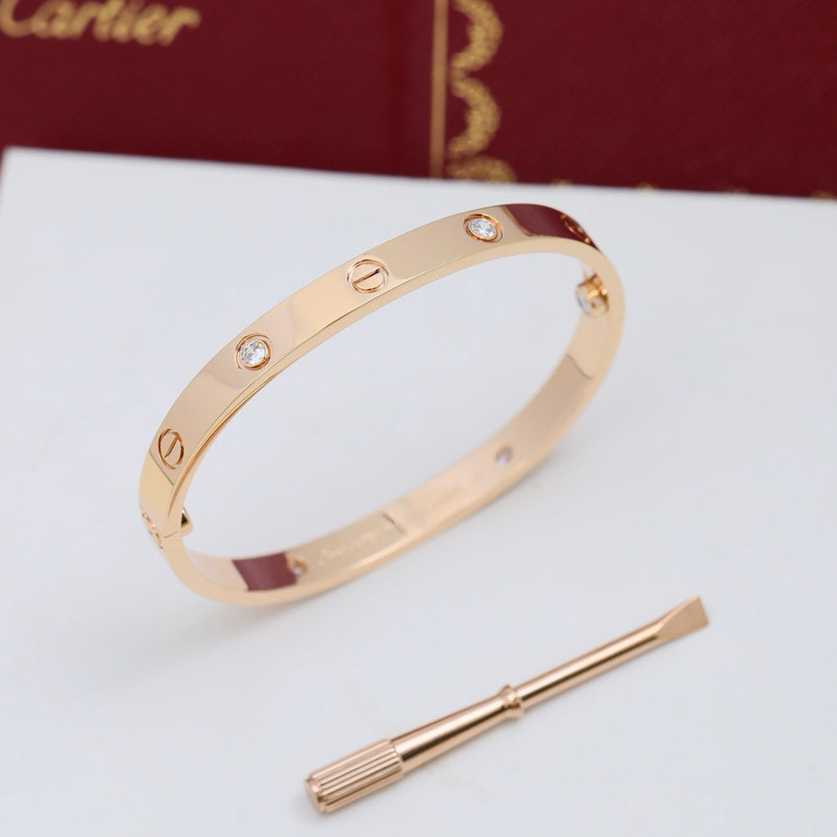 [Renovia Jewelry]LOVE BRACELET 6.1MM 4 DIAMONDS