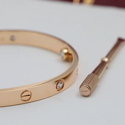 [Renovia Jewelry]LOVE BRACELET 6.1MM 4 DIAMONDS