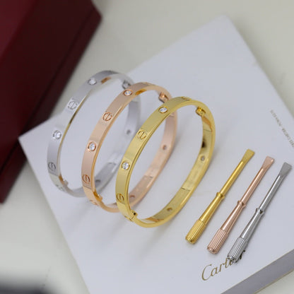 [Renovia Jewelry]LOVE BRACELET 6.1MM 4 DIAMONDS