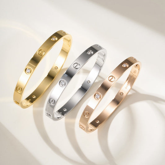 [Renovia Jewelry]LOVE BRACELET 6.1MM 4 DIAMONDS