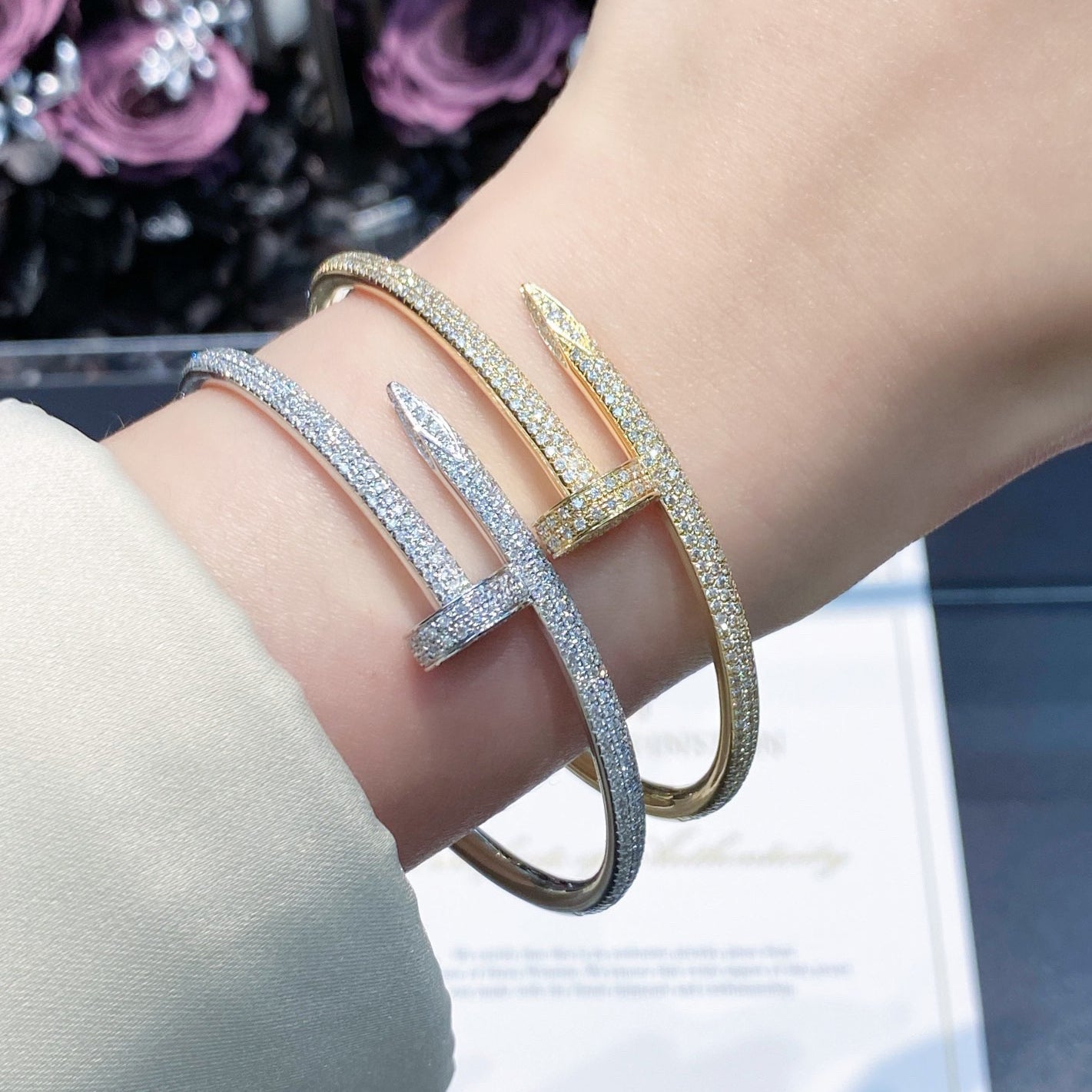 [Renovia Jewelry]JUSTE BRACELET 3.5MM ALL DIAMONDS