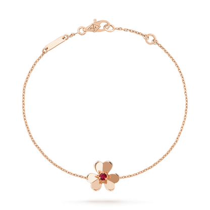 [Renovia Jewelry]FRIVOLE GOLD FLOWER PINK MALACHITE BRACELET