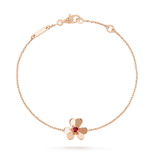 [Renovia Jewelry]FRIVOLE GOLD FLOWER PINK MALACHITE BRACELET