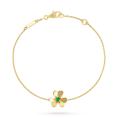 [Renovia Jewelry]FRIVOLE GOLD FLOWER PINK MALACHITE BRACELET