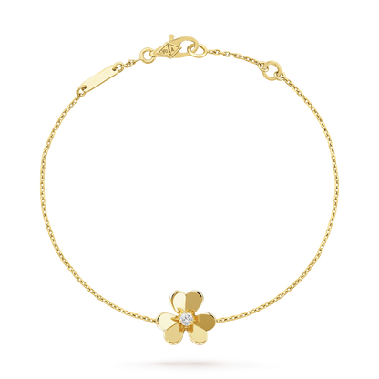 [Renovia Jewelry]FRIVOLE GOLD FLOWER PINK MALACHITE BRACELET