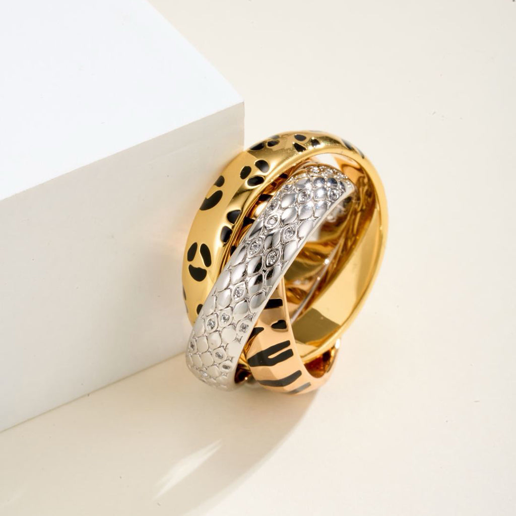 [Renovia Jewelry]TRINITY  RING LEOPARD PRINT