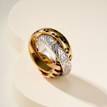 [Renovia Jewelry]TRINITY  RING LEOPARD PRINT
