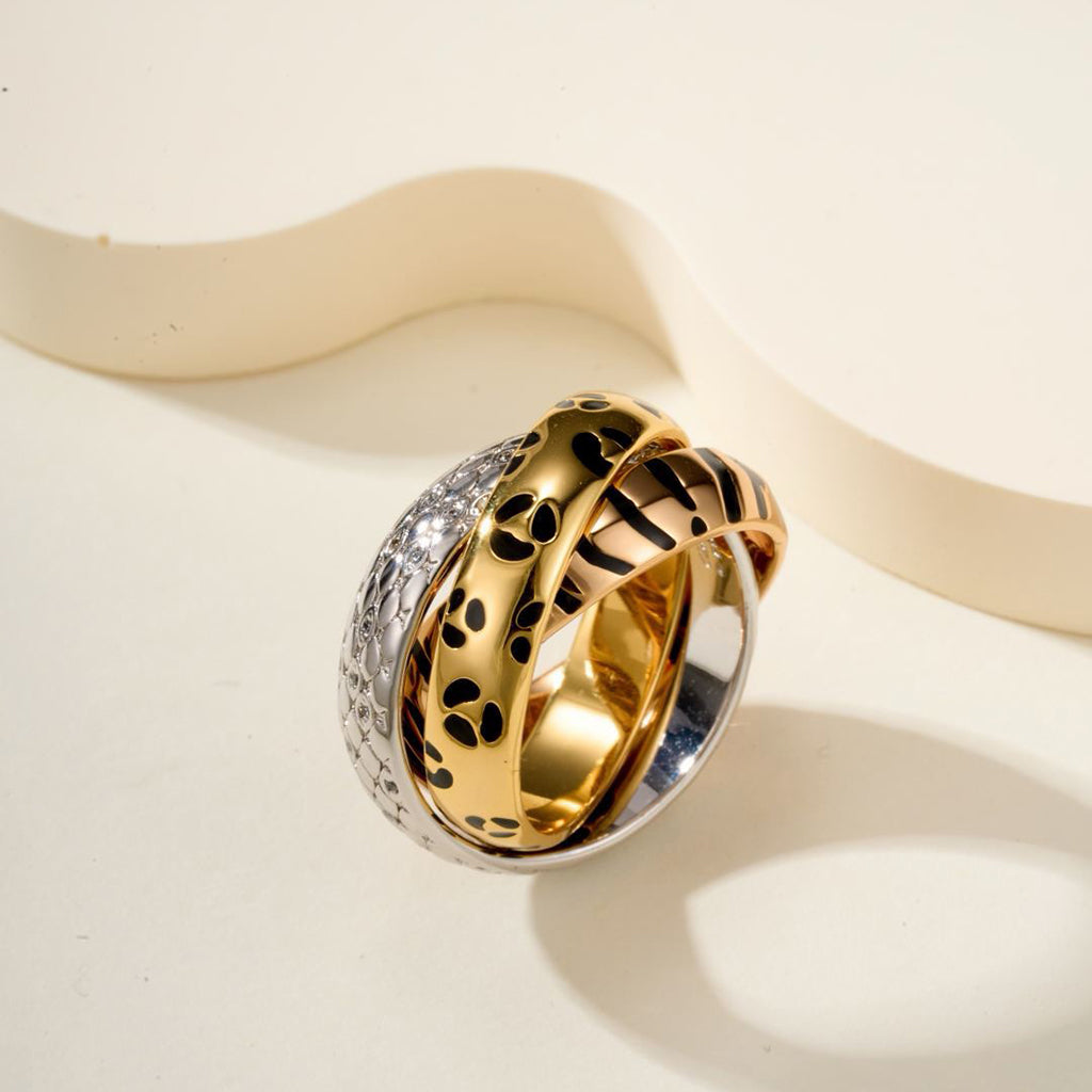 [Renovia Jewelry]TRINITY  RING LEOPARD PRINT
