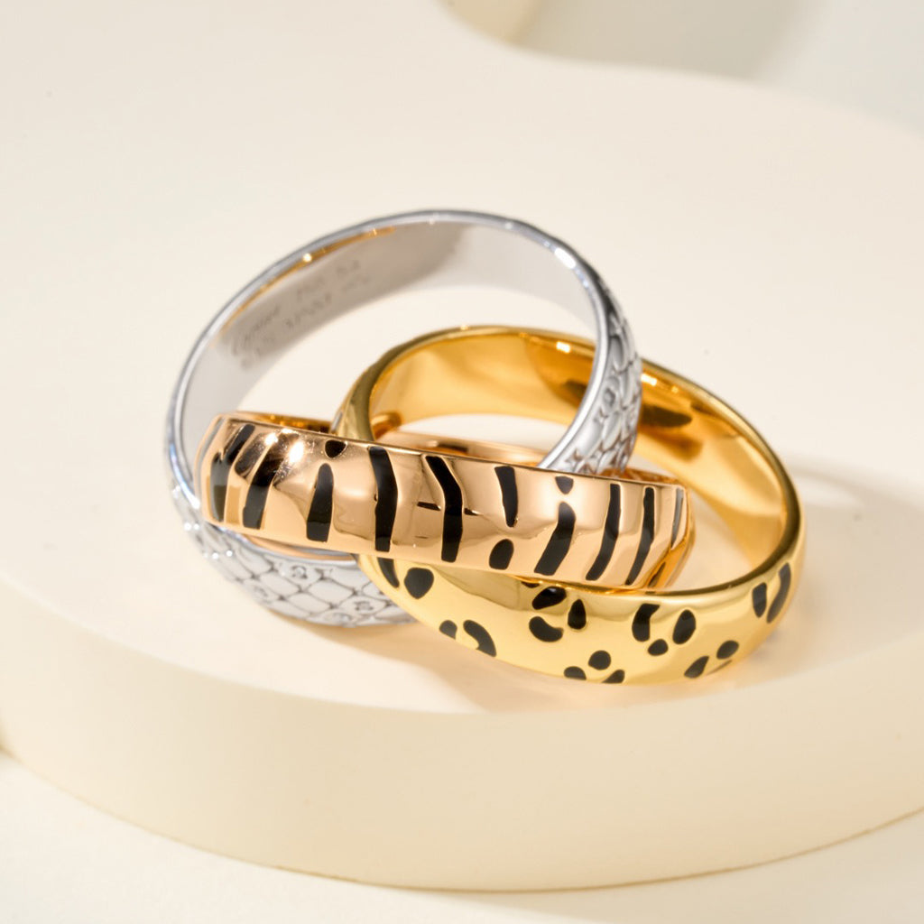 [Renovia Jewelry]TRINITY  RING LEOPARD PRINT