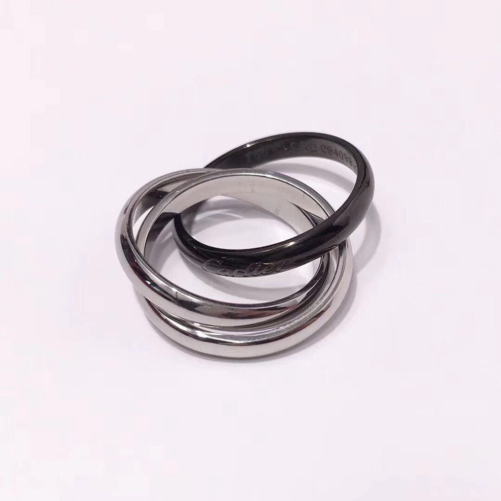 [Renovia Jewelry]TRINITY 3.2MM RING BLACK CERAMIC