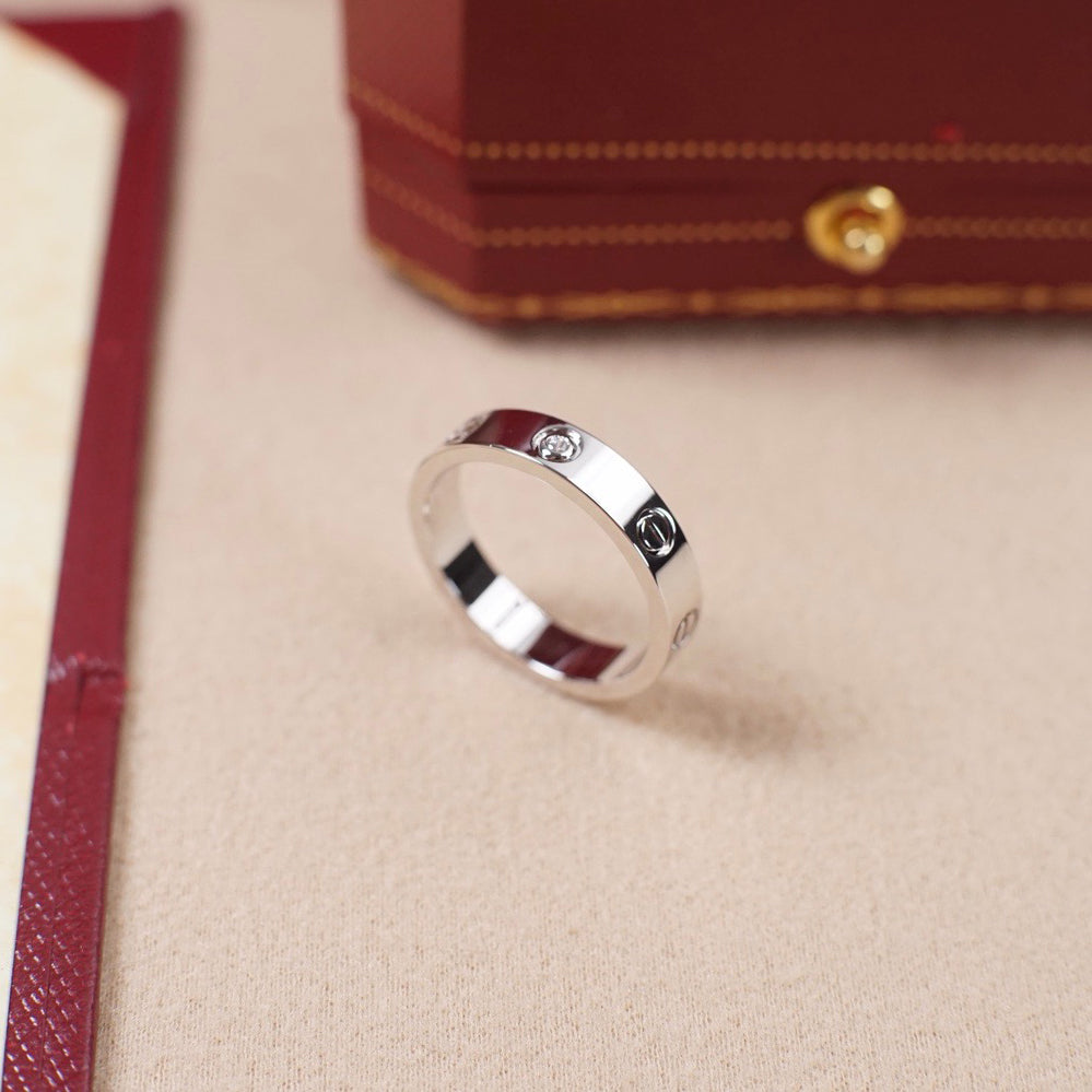 [Renovia Jewelry]LOVE 4MM 1 DIAMOND RING