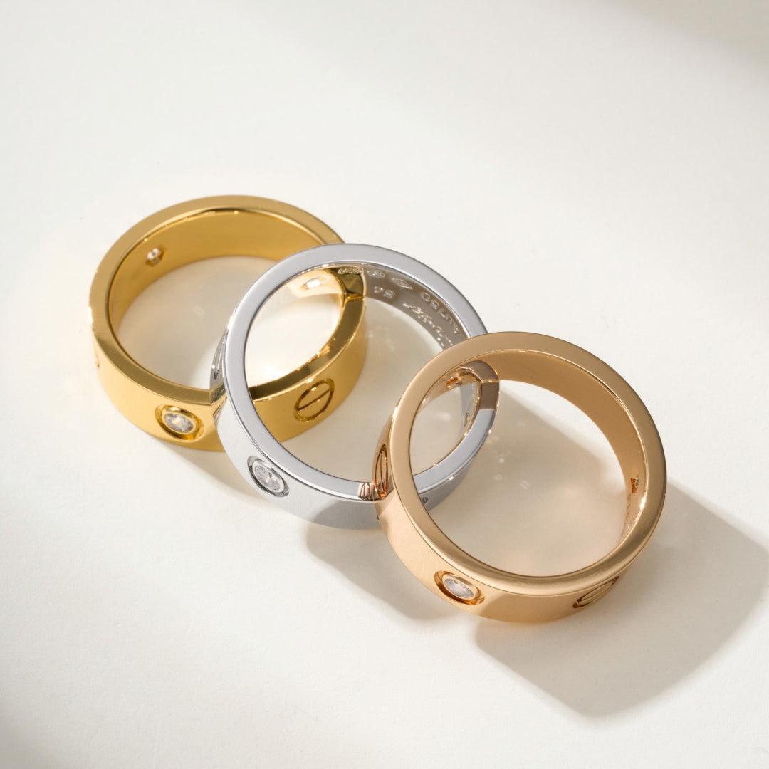 [Renovia Jewelry]LOVE 4MM 1 DIAMOND RING