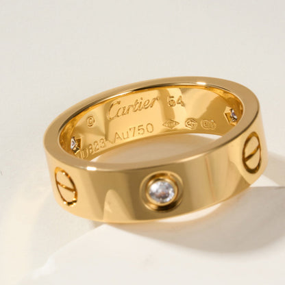 [Renovia Jewelry]LOVE 4MM 1 DIAMOND RING