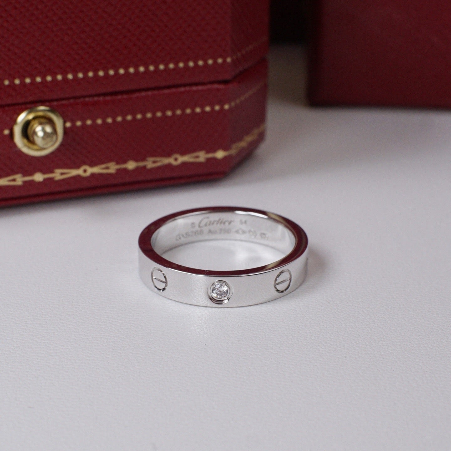 [Renovia Jewelry]LOVE 4MM 1 DIAMOND RING