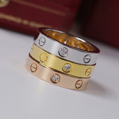 [Renovia Jewelry]LOVE 4MM 1 DIAMOND RING