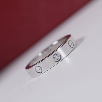 [Renovia Jewelry]LOVE 4MM 1 DIAMOND RING