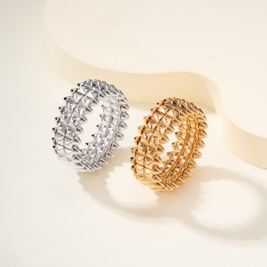[Renovia Jewelry]CLASH 9.2MM DOUBLE ROW RING