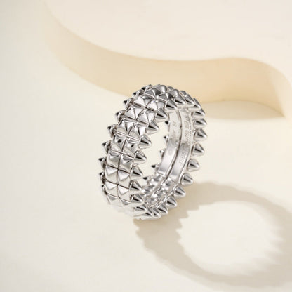 [Renovia Jewelry]CLASH 9.2MM DOUBLE ROW RING