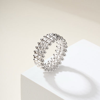 [Renovia Jewelry]CLASH 9.2MM DOUBLE ROW RING