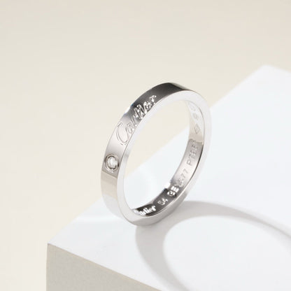 [Renovia Jewelry]LOVE RING 4MM 1 DIAMOND