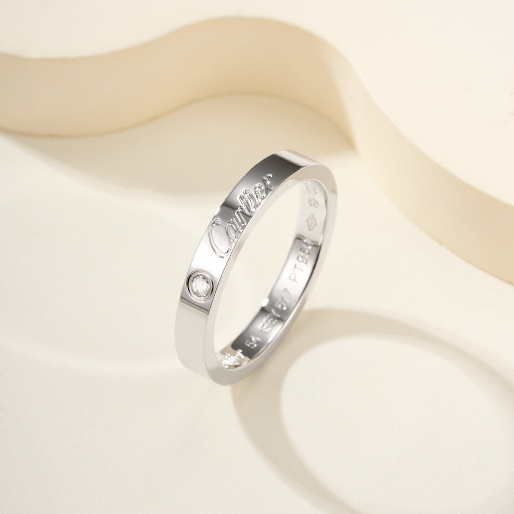 [Renovia Jewelry]LOVE RING 4MM 1 DIAMOND