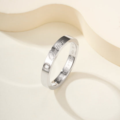 [Renovia Jewelry]LOVE RING 4MM 1 DIAMOND