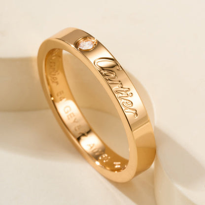 [Renovia Jewelry]LOVE RING 4MM 1 DIAMOND