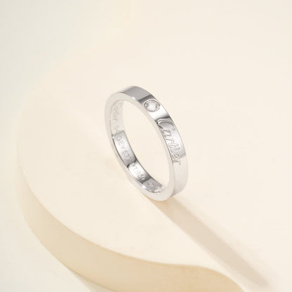 [Renovia Jewelry]LOVE RING 4MM 1 DIAMOND